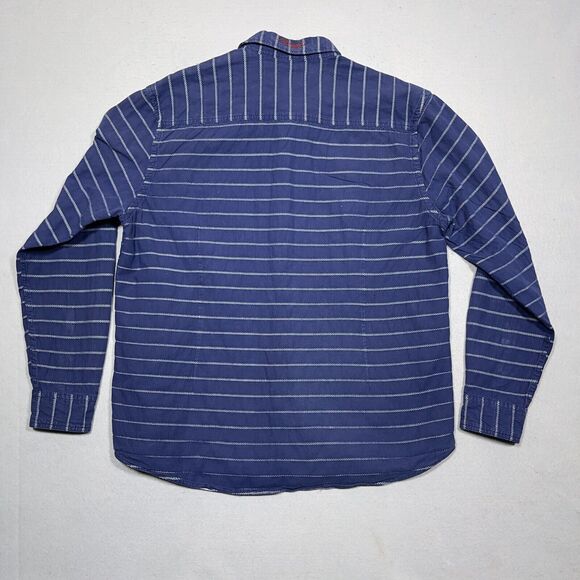 Ed Hardy Shirt Reverse Print Size XXL Striped Blue Pocket Cotton‎ VTG Y2K - Picture 7 of 9